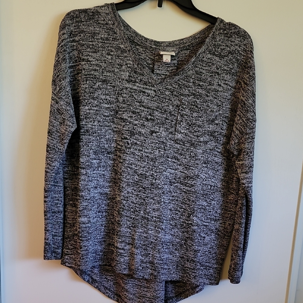Merona Black and White Asymmetrical Sweatshirt